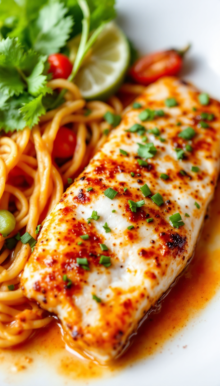 Grilled Fish and Noodles