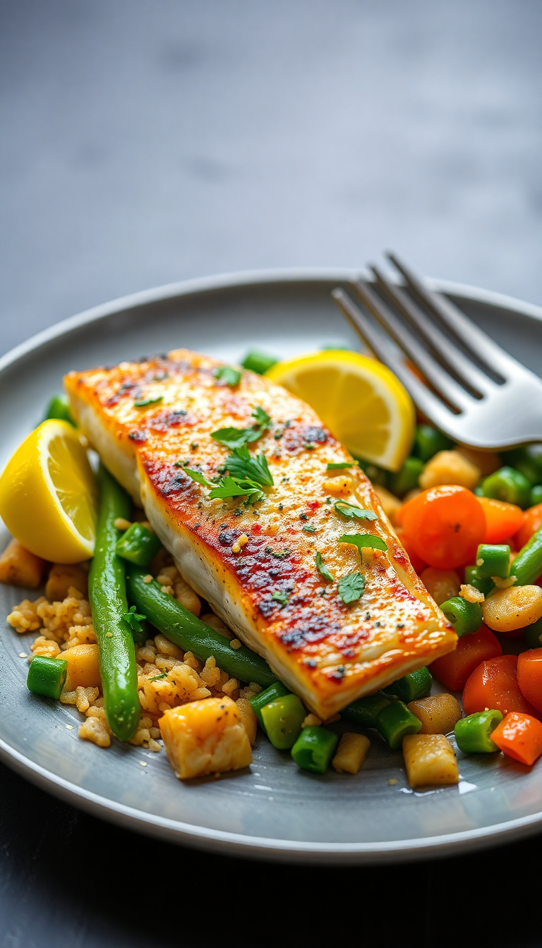Grilled Fish with Veggies